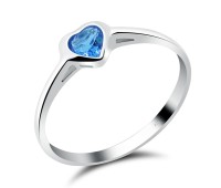 Silver Ring Little Heart 4mm. CSR-154-4